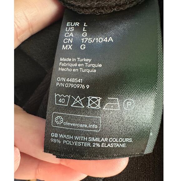 H&M black side twist overlap strappy summer dress size large - Picture 4 of 16